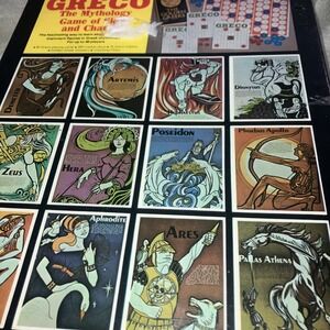 RARE 1975 Greco GREEK MYTHOLOGY Bingo-Style "Skill and Chance" Sealed
